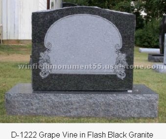 D-1222 Grape Vine in Flash Black Granite