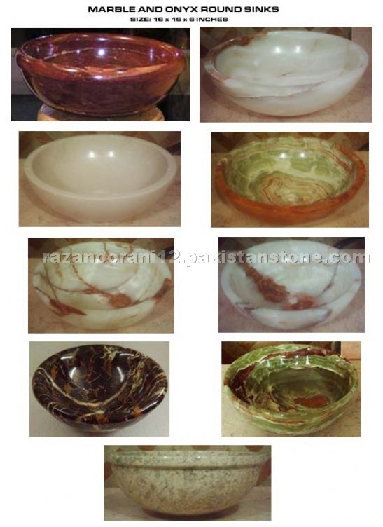 Marble and Onyx Sinks