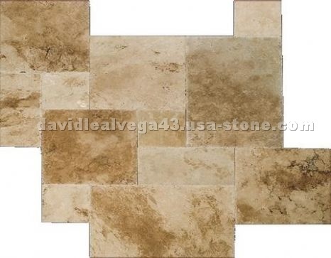 Agean Blend Travertine F/H Versailles Pattern Agean Blend Travertine F/H Versailles Pattern
