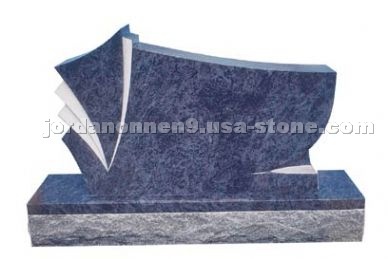 Coral Blue Granite Monument