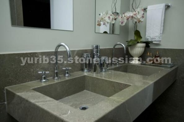 Wild Sea Granite Vanity Top, Sink