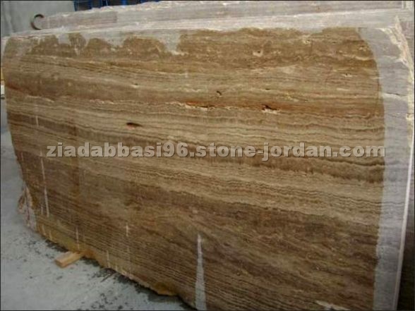 Travertine block, yellow travertine, noce