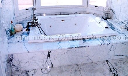 Arabescato Marble Bath Tub Surround