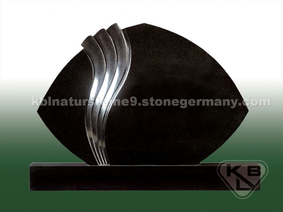 Jet Black Granite Tombstone