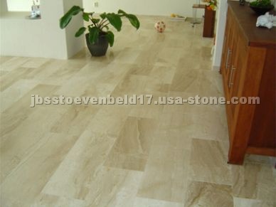 Travertine floor tiles