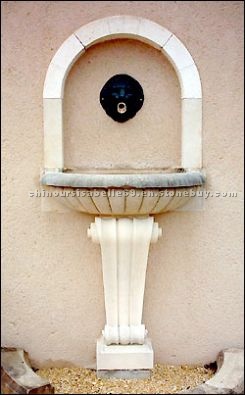 Limestone Wall fountain