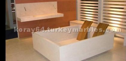 Limestone bath tub