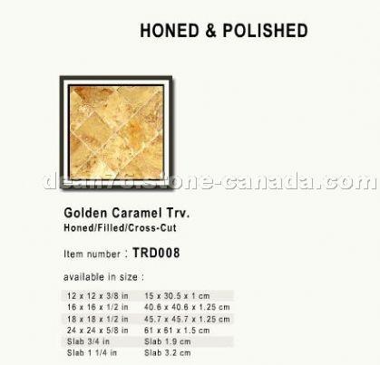 Golden Caramel Travertine Honed Polished