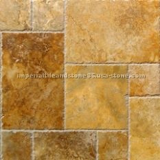 Ankara Gold Travertine Brushed Versailles