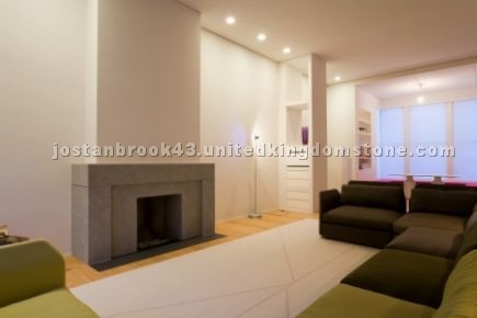 Limestone fireplace centrepiece