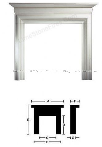 Asquith Agean Honed Limestone Fireplace