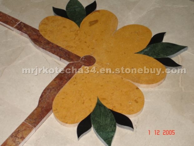 Marble Pavement, Medallion, Mosaic Marble Pavement, Medallion, Mosaic