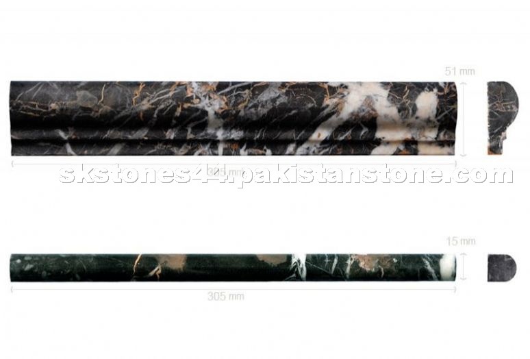 Black Gold Marble Moulding