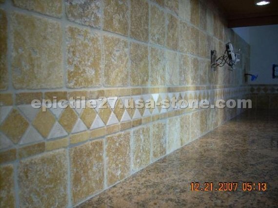 4 inch Travertine run straight W- liner
