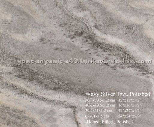 Wavy Silver Travertine