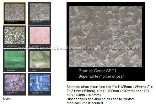 Semi-precious stone tiles