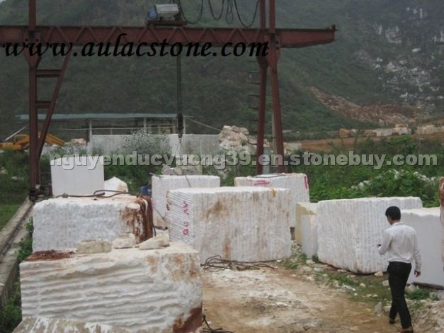 Pure white marble block