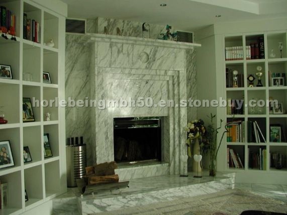 White Marble Fireplace