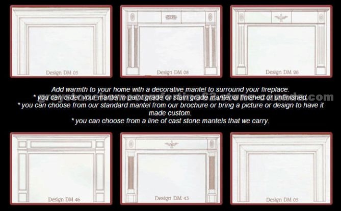 Fireplaces - decorative mantels