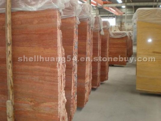 Red Travertine Slabs