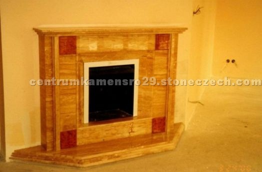 Daino Reale, Rosso Alicante marble fireplace