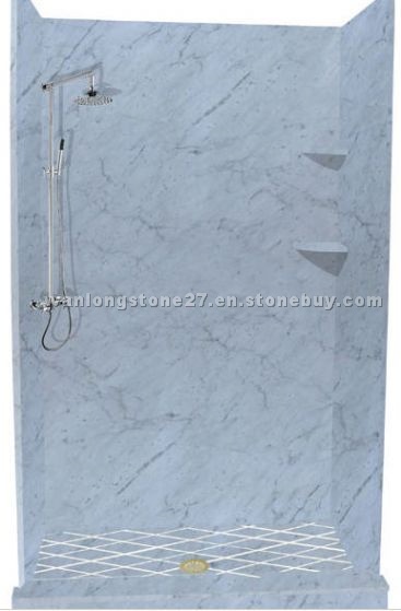 White Marble Shower Base