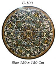 Marble inlay table top
