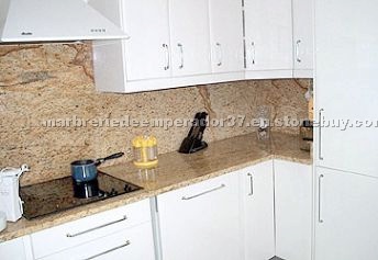 Golden Granite Kitchen Countertop