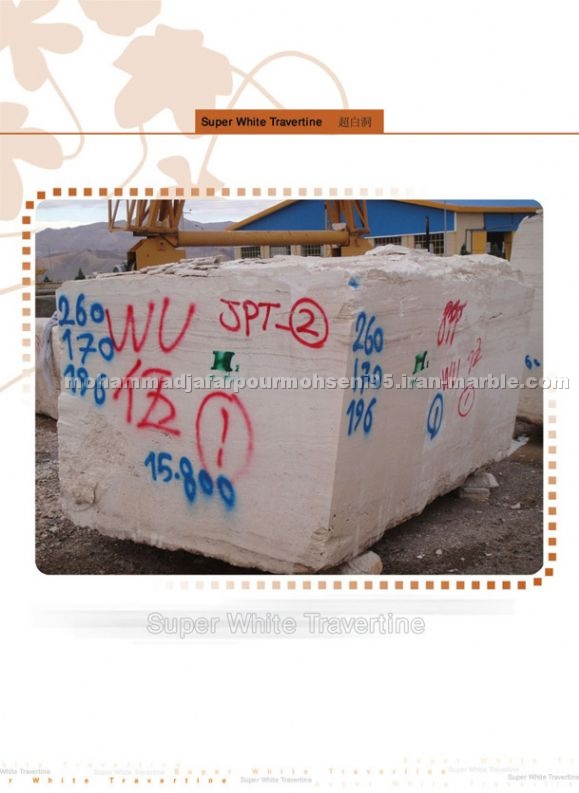 Super White Travertine Blocks