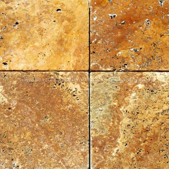 Tumbled travertine