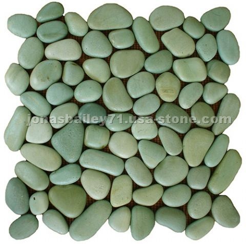 Clover Green Pebble Stone - Unsealed