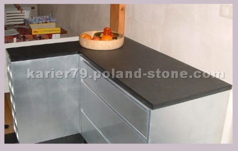 Polished Black Slate Work Top