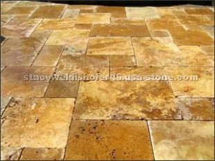 Gold Travertine - french pattern