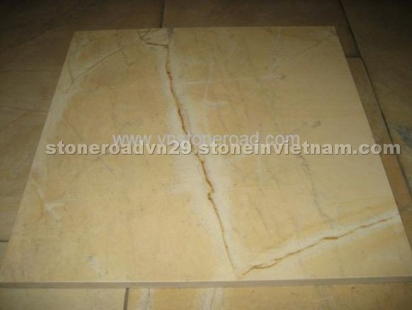 Yellow marble tiles
