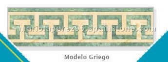 Water jet inlay bordure, border