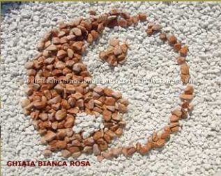 Ghiaia Bianca Rosa pebble stone