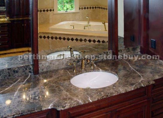 Emperador marble vanitytop