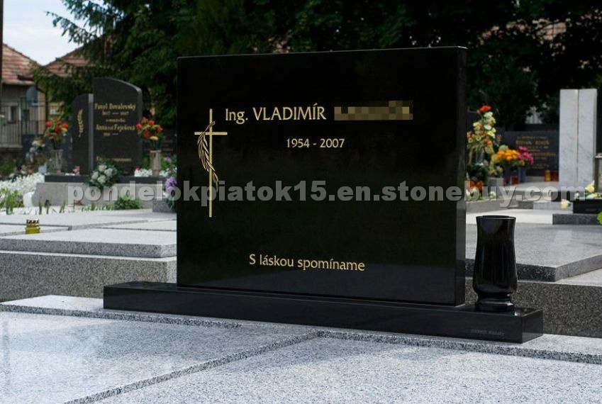 Black Granite Tombstone