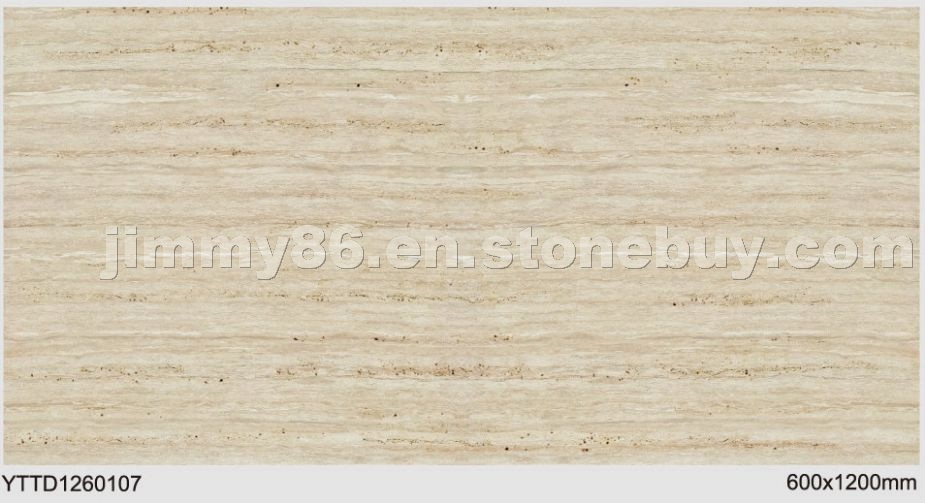 Travertino, Super White/Black, Rustic Tiles