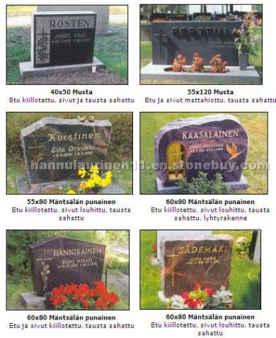 Monuments, headstones