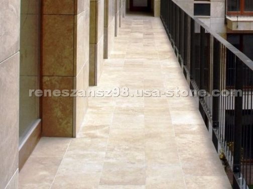 Travertine floor tiles