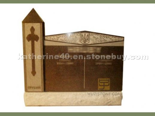 Golden color granite monument