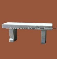 White Marble Traditional Memorial Bench