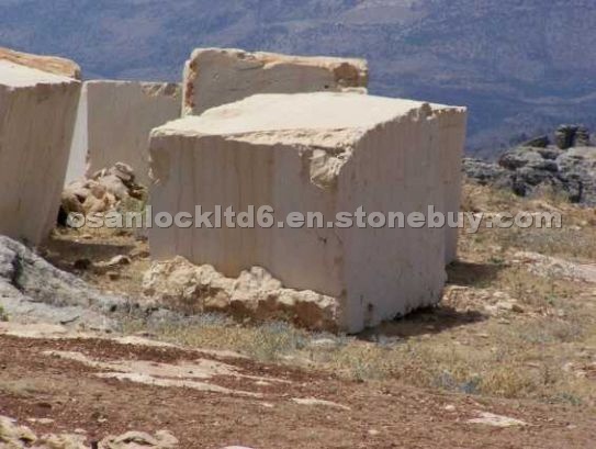 Travertine and marble blocks