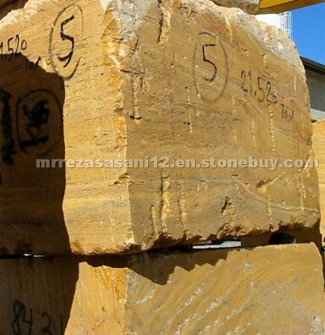 Persian Yellow Azarshahr Travertine Blocks Persian Yellow Azarshahr Travertine Blocks