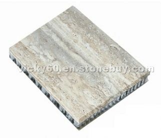 Honeycom Compound Tiles with White Travertine