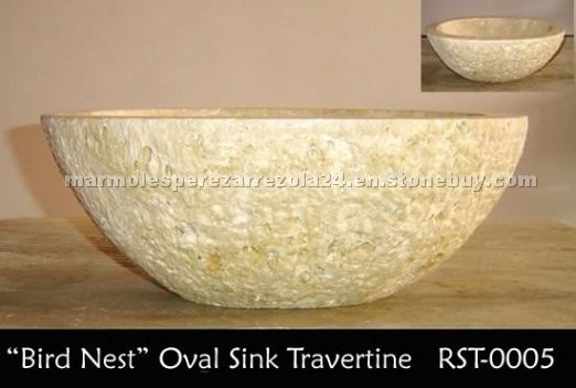 Bird Nest- Oval Sink Travertine