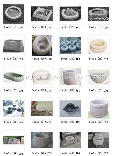 stone pot, bowl, fountain