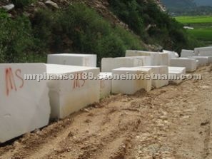 White crystal marble block