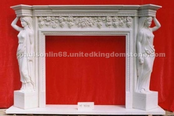 Stone fireplace